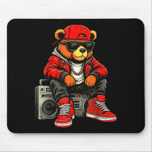 Hip Hop Teddy Bear Rap Music  Mouse Pad