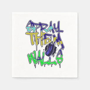 Hip Hop Urban Graffiti Artist Typographic Street W Napkin