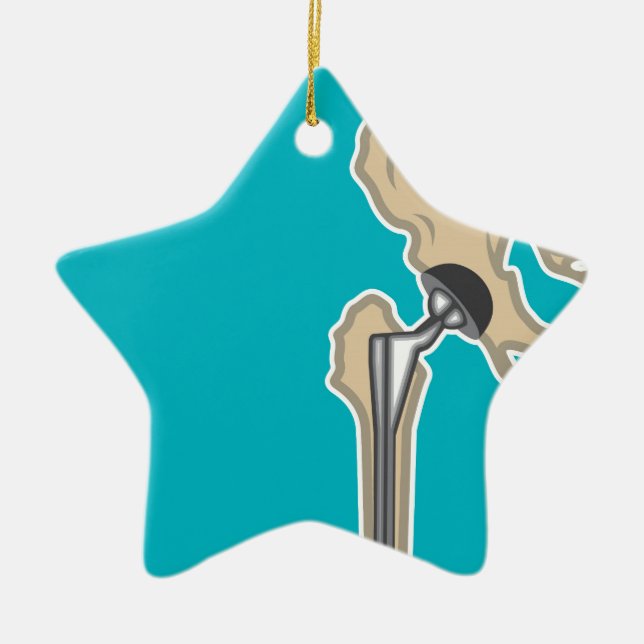 Hip Joint Replacement Ceramic Tree Decoration (Front)