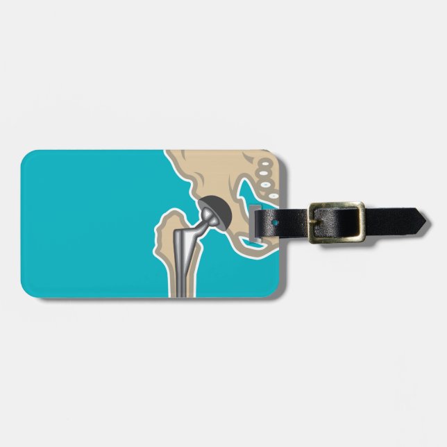 Hip Joint Replacement Luggage Tag (Front Horizontal)