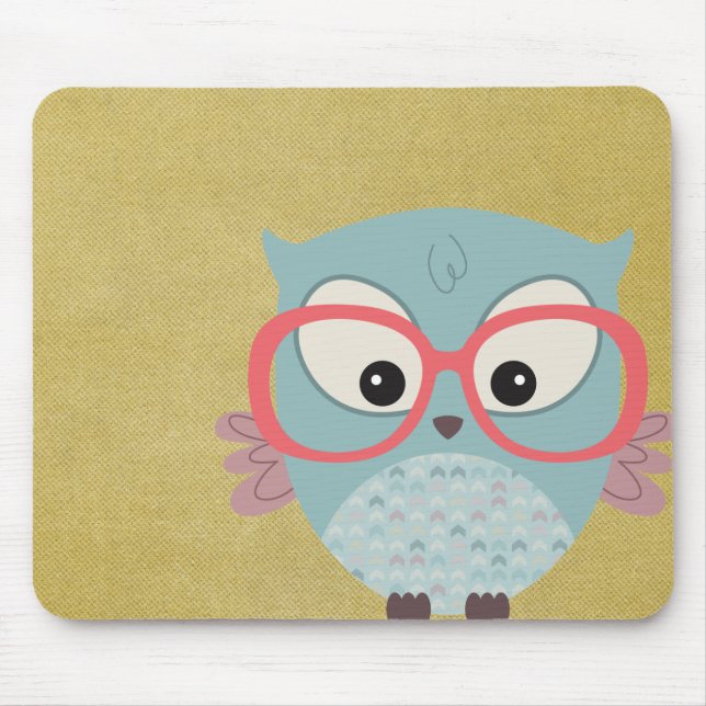 Hip Owl Mouse Pad (Front)