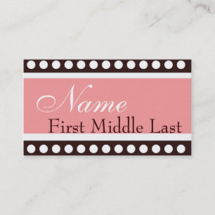Hip PInk and Brown New Baby Calling Card