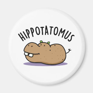 Hip-potato-mus Cute Potato Hippo Pun Magnet