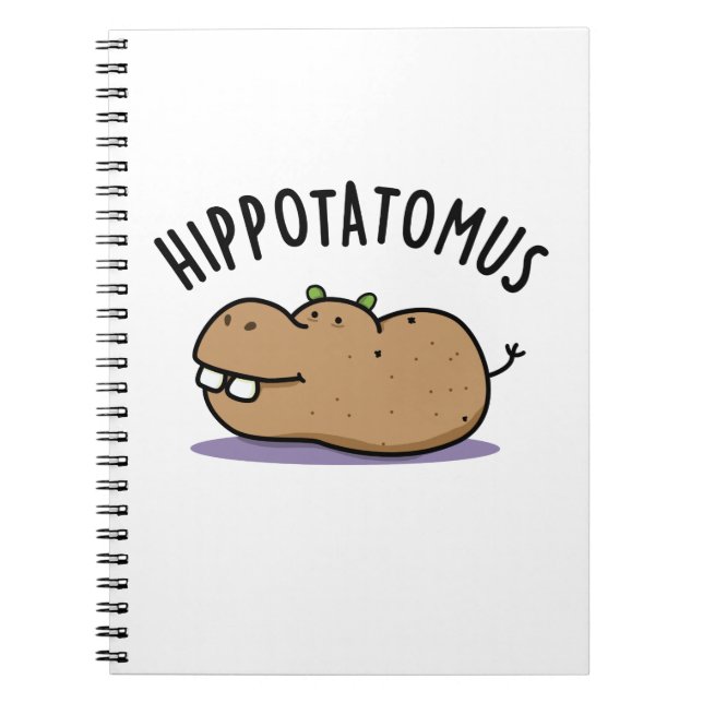 Hip-potato-mus Funny Hippo Pun  Notebook (Front)