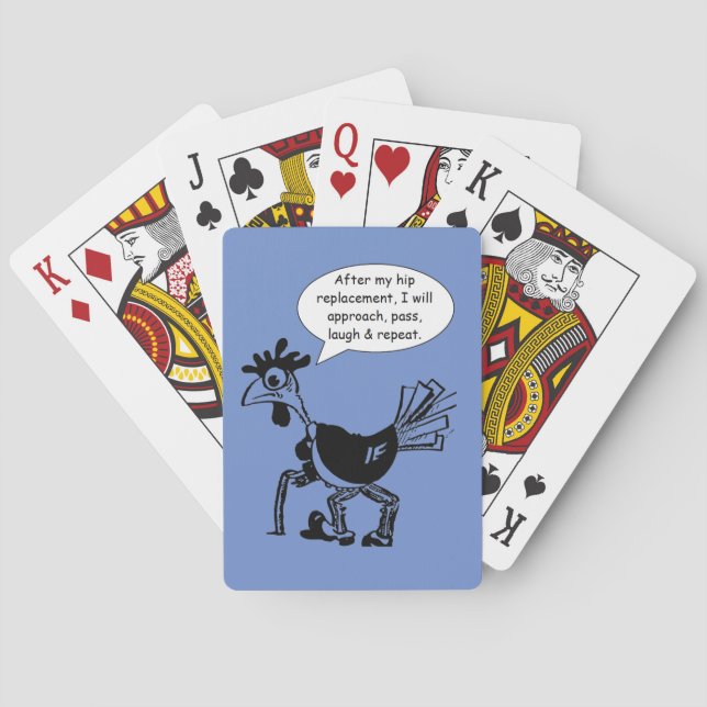 Hip Replacement Surgery - Fun Quote Playing Cards (Back)