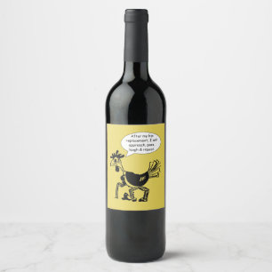 Hip Replacement Surgery - Fun Quote Wine Label