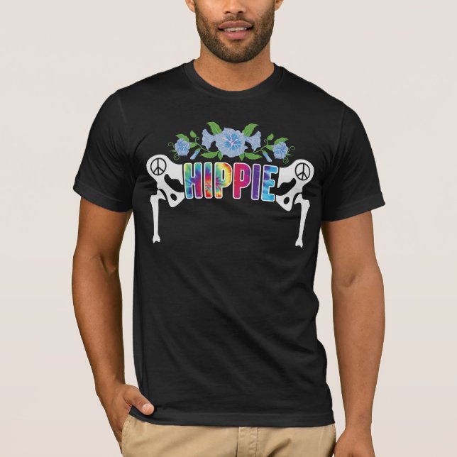 Hip Replacement Surgery Recovery Hippie Flower T-Shirt (Front)