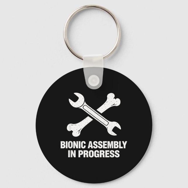 Hip Replacement Surgery Recovery Knee Humour Phras Key Ring (Front)