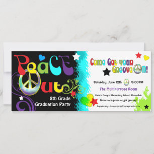 Hip Retro 'N Groovy Party Invitation