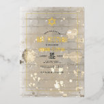 Hip Street  Urban Bat Mitzvah Foil Invitation<br><div class="desc">Cool Bat Mitzvah invite with street typography customisable to your event specifics. Please note that the gold splatter is not real foil.</div>