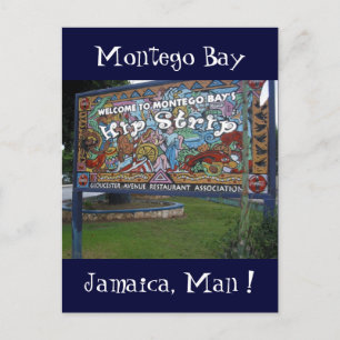 hip strip jamaica postcard