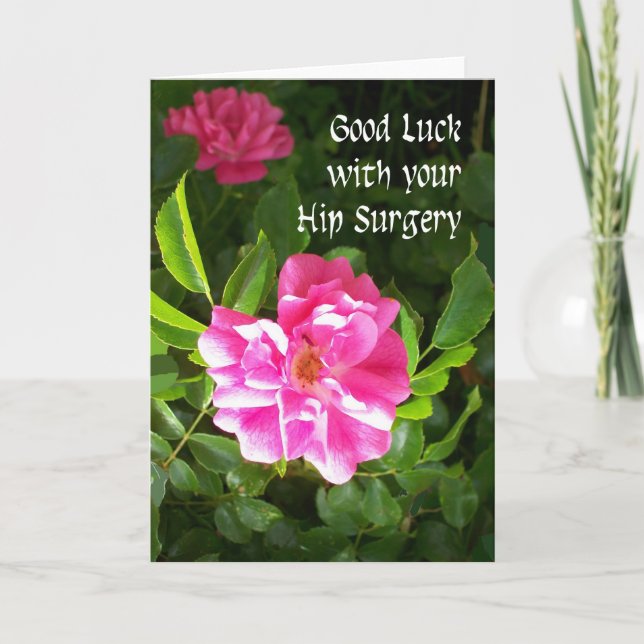Hip Surgery Good Luck Card (Front)
