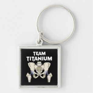 Hip Surgery Recovery Gifts Hippie Hip Replacement Key Ring