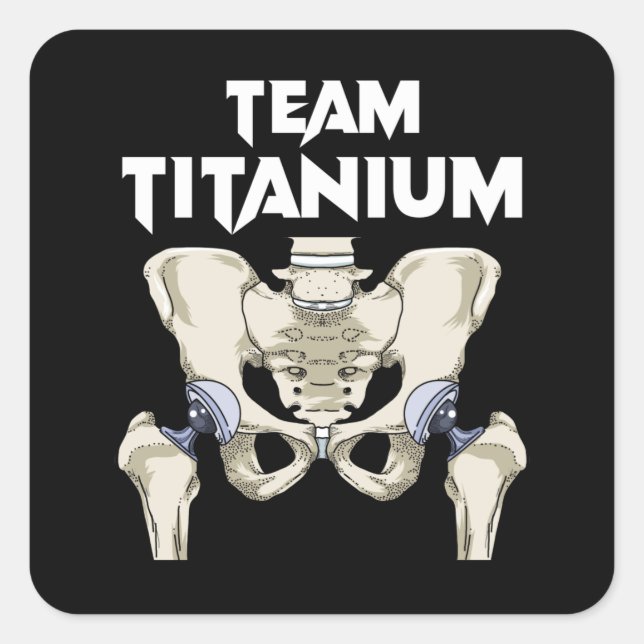 Hip Surgery Recovery Gifts Hippie Hip Replacement Square Sticker (Front)