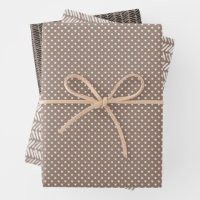Hip Taupe Brown Beige White Abstract Zigzag Art