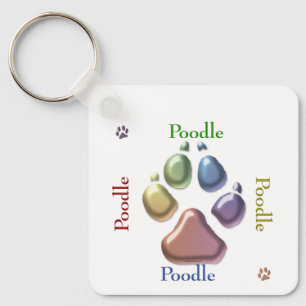 Hip to be Square Poodle Key Ring