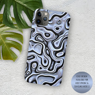 Hip Violet Blue Grey Black 3D Liquid Art Pattern iPhone 11 Pro Max Case