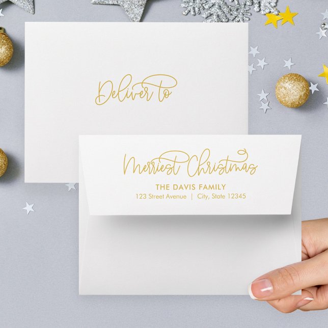 Hip Writing EDITABLE COLOR Christmas Envelopes (Creator Uploaded)