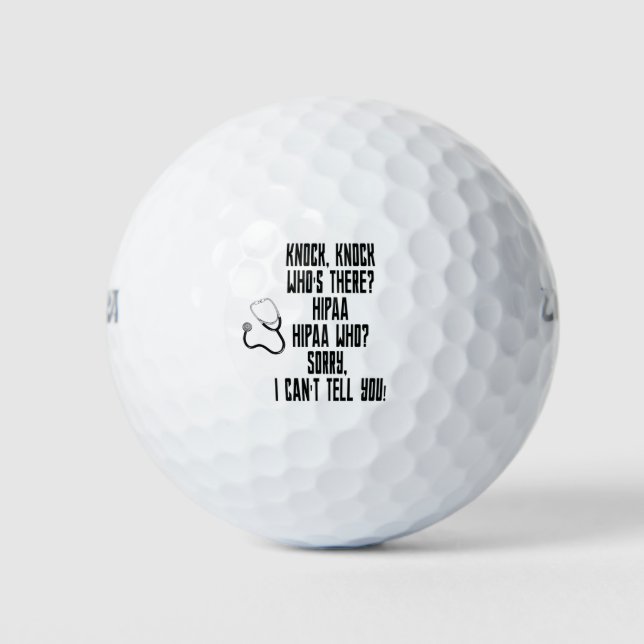 HIPAA Humor Golf Balls (Front)