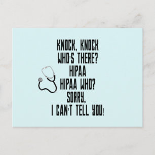 HIPAA Humour Postcard