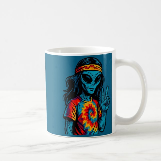 Hipe Alien Tie-dye Design  Coffee Mug (Right)