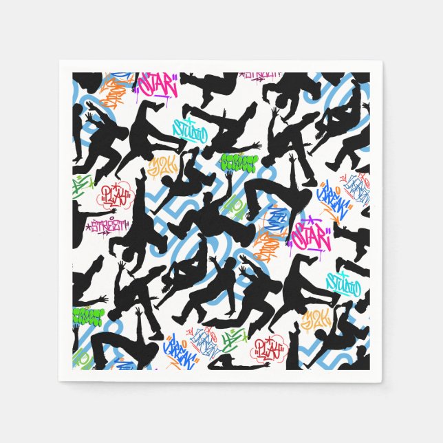 HipHop 50. Dance Pattern Napkin (Front)