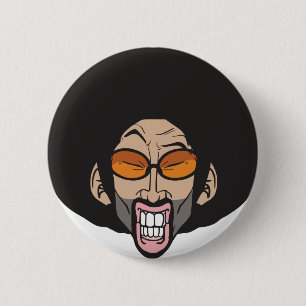 Hiphop Afro man 6 Cm Round Badge