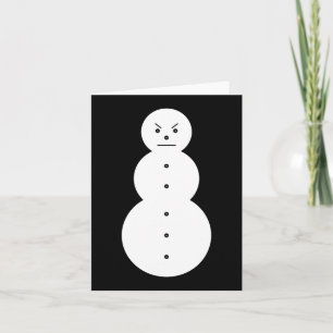 Hiphop Angry Snowman Christmas Card