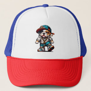 HipHop Bulldog Fun Streetwear Trucker Hat