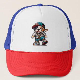 HipHop Bulldog Fun Streetwear Trucker Hat