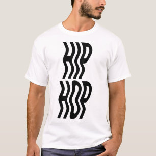 hiphop music typography logo design T-Shirt