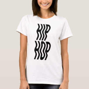 hiphop music typography logo design T-Shirt