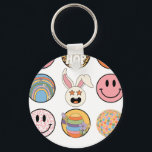 hiphop smiley, retro, vintage key ring<br><div class="desc">Durable and lightweight keychain featuring a vibrant,  high-quality print,  perfect for keys,  bags,  backpacks,  small gifts,  souvenirs,  and everyday accessories.</div>