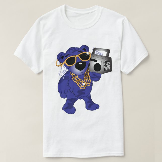 HipHop Teddy Bear T-Shirt (Design Front)