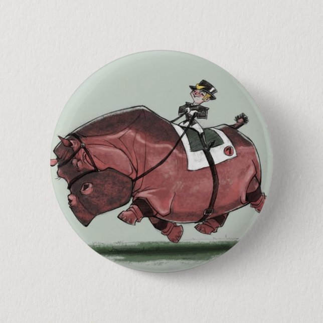 Hippestrian 6 Cm Round Badge (Front)