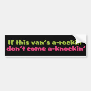 Hippie 1970s Van Bumper Sticker