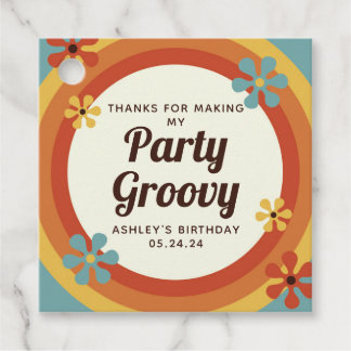 Hippie 60s Groovy Party Favour Tag