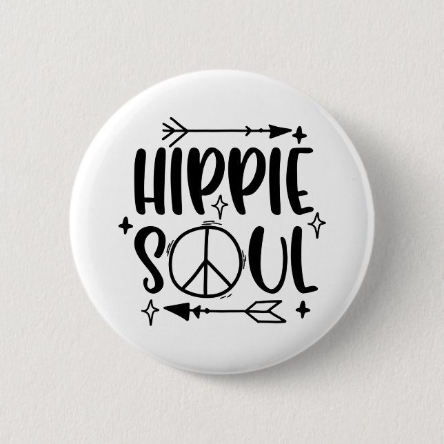 Hippie 6 Cm Round Badge (Front)