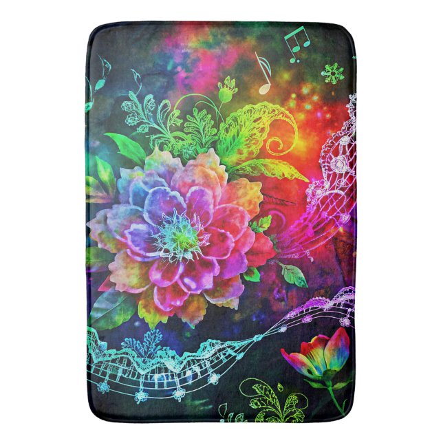 Hippie Art Bath Mat (Front Vertical)