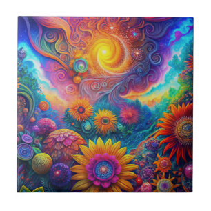Hippie Art Ceramic Tile