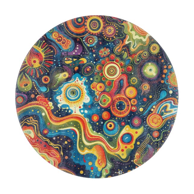 Hippie Art Cutting Board (Front)
