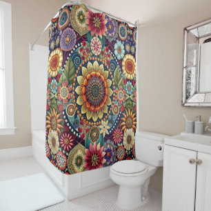 Hippie Art Shower Curtain