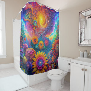 Hippie Art Shower Curtain