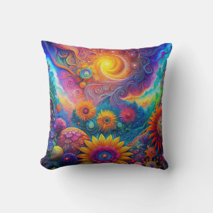 Hippie Art Throw Pillow