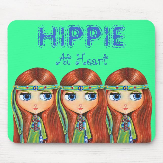 Hippie at Heart Mousepad (Front)
