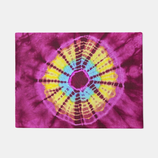 Hippie batik circle doormat (Front)