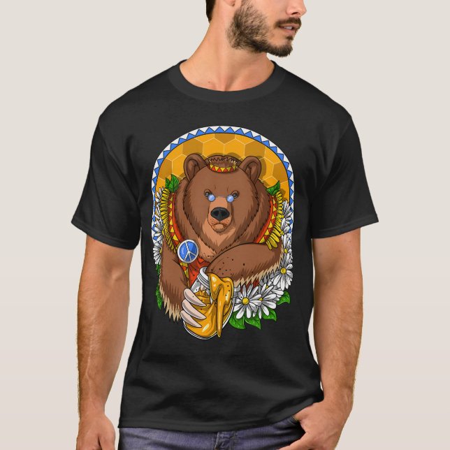Hippie Bear T-Shirt (Front)