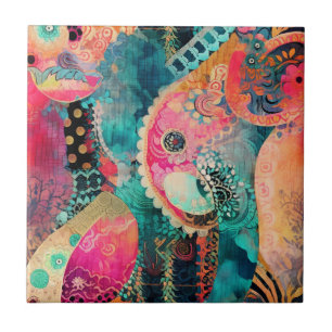 Hippie Boho Ceramic Tile