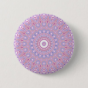 Hippie Boho Funky Groovy Bohemian Kaleidoscope 6 Cm Round Badge