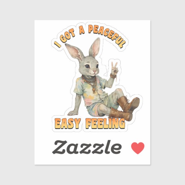 Hippie Boho Peaceful Easy Feeling Rabbit Bunny  (Sheet)